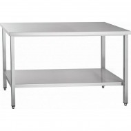 Стол островной ABAT (АБАТ) СПРО-6-4 столешница-нерж., каркас с полкой-нерж. 21000080969